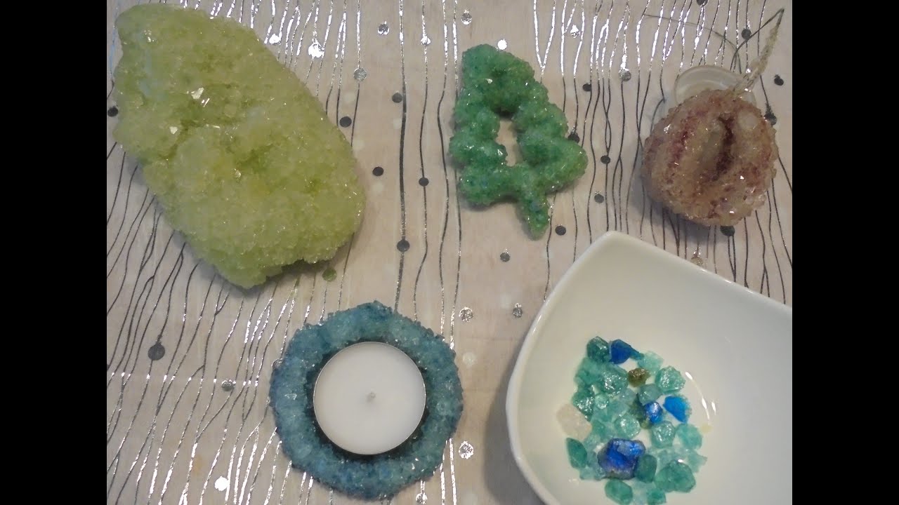 Impfkristalle DIY- Kristalle selber züchten-Weihnachtsschmuck aus Kalialaun-Alaun Crystals DIY-