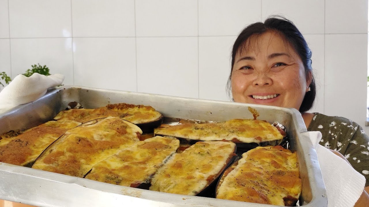 BERINGELA AO FORNO | SALADA DE MELÃO SÃO CAETANO ou GOYA ou NIGAURI ou NIGAGORI