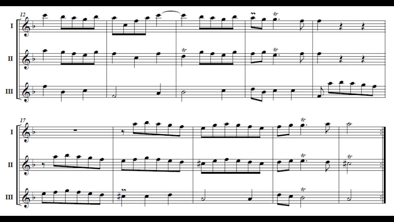 Boismortier Trio Sonata Op. 7 No. 4 (EWI Trio)