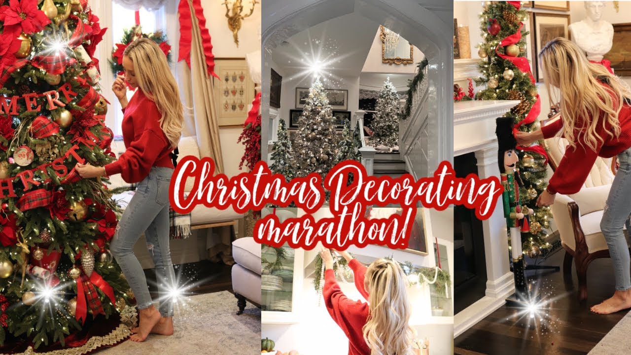 🎄 CHRISTMAS DECORATING MARATHON // OVER 2 HOURS OF DECORATING FOR CHRISTMAS