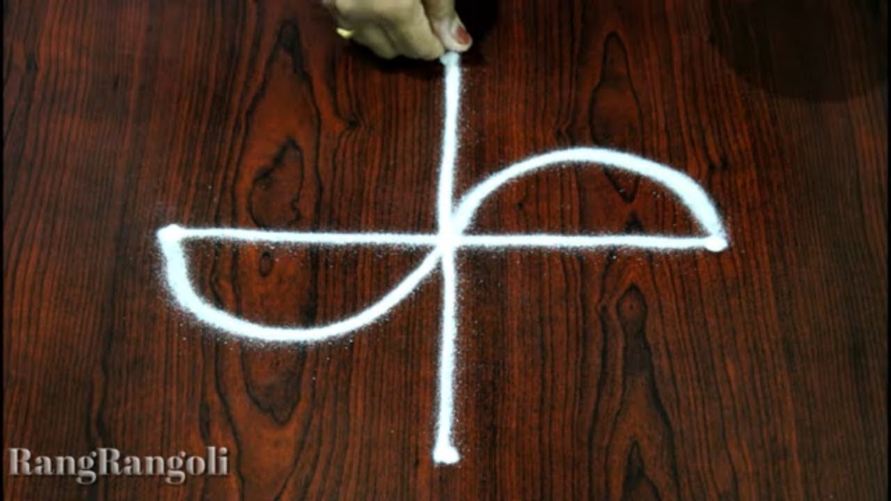Simple Daily Rangoli Designs | Easy 3 Dots Kolam | Diwali Rangoli | Small Muggulu | RangRangoli