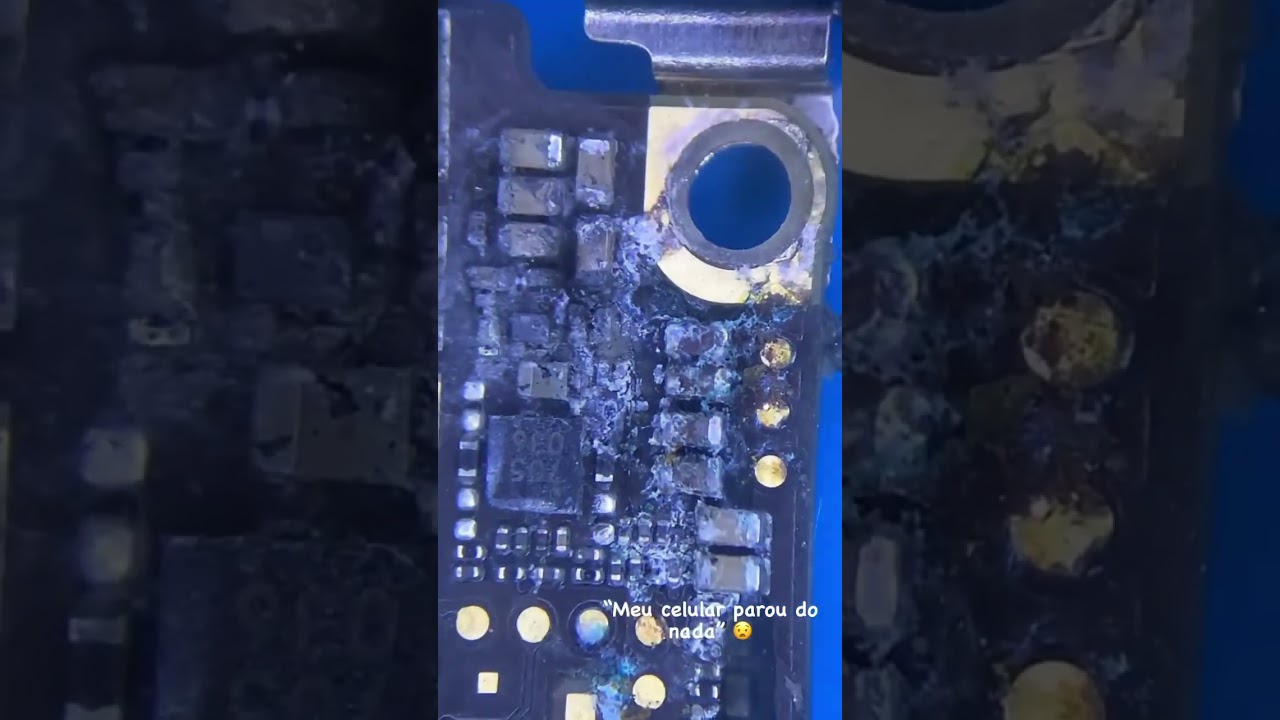 Oxida&ccedil;&atilde;o em placa de celular! #samsung #celular