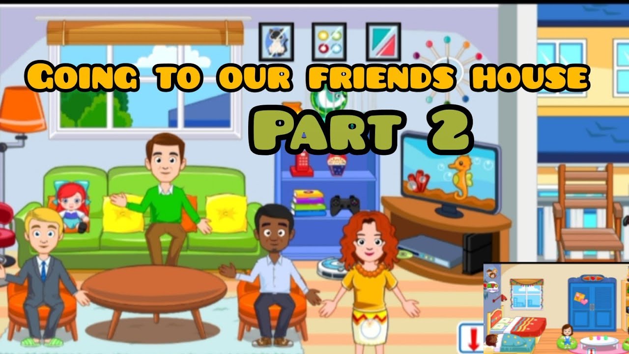 Going to friends house party 1#Cassie and cupcake #my town #yt video 