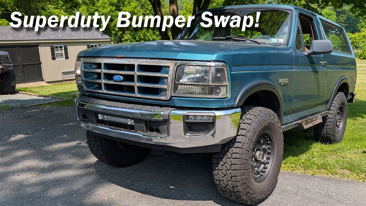 A modern look for a classic front end! (2020 Superduty bumper on an OBS Ford)