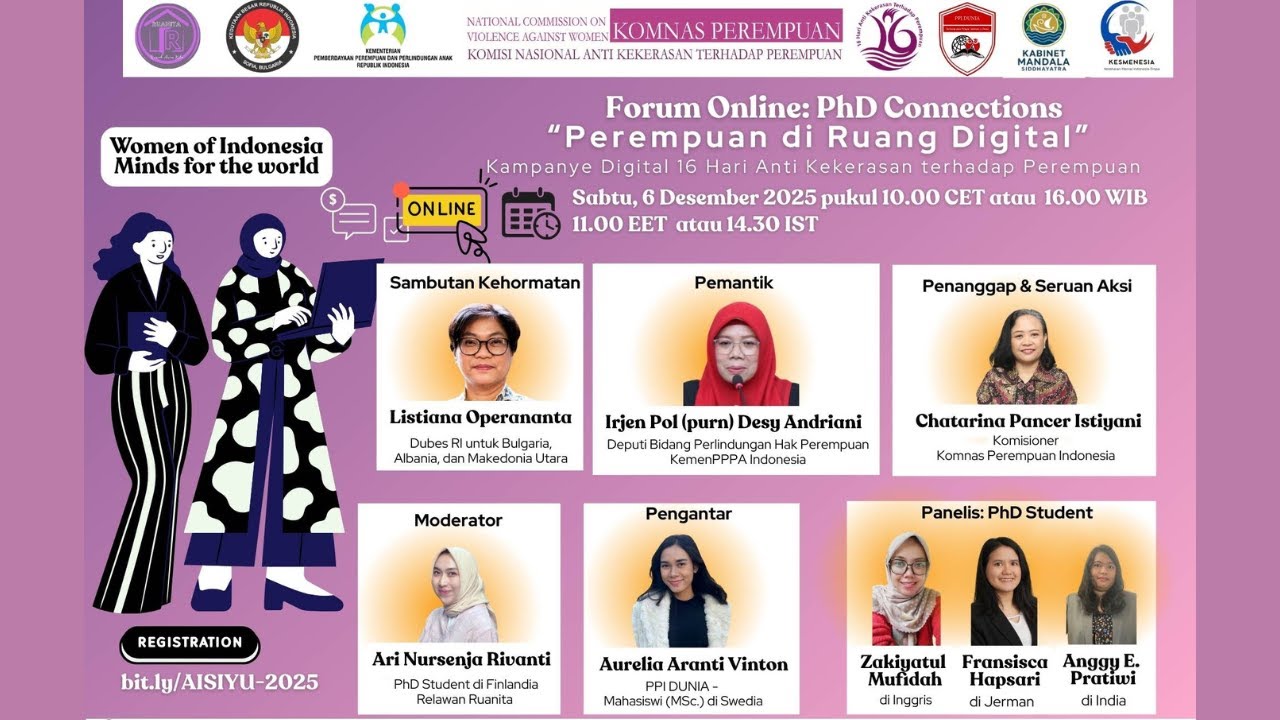 FORUM ONLINE - PhD CONNECTIONS: PEREMPUAN DI RUANG DIGITAL