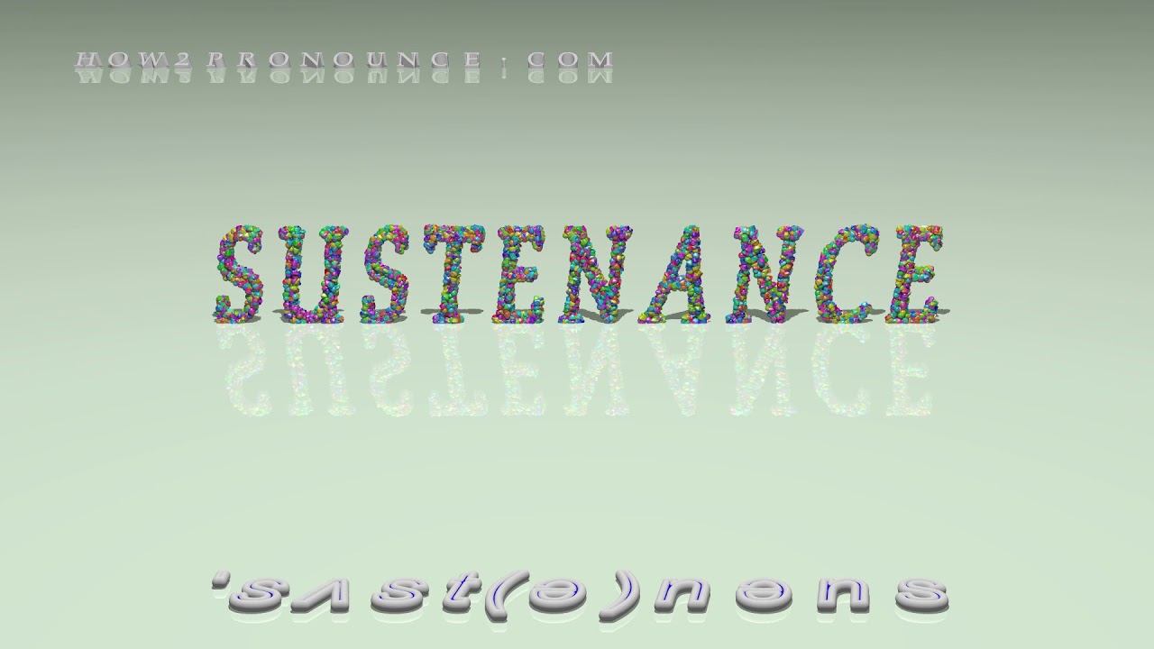sustenance - pronunciation + Examples in sentences and phrases