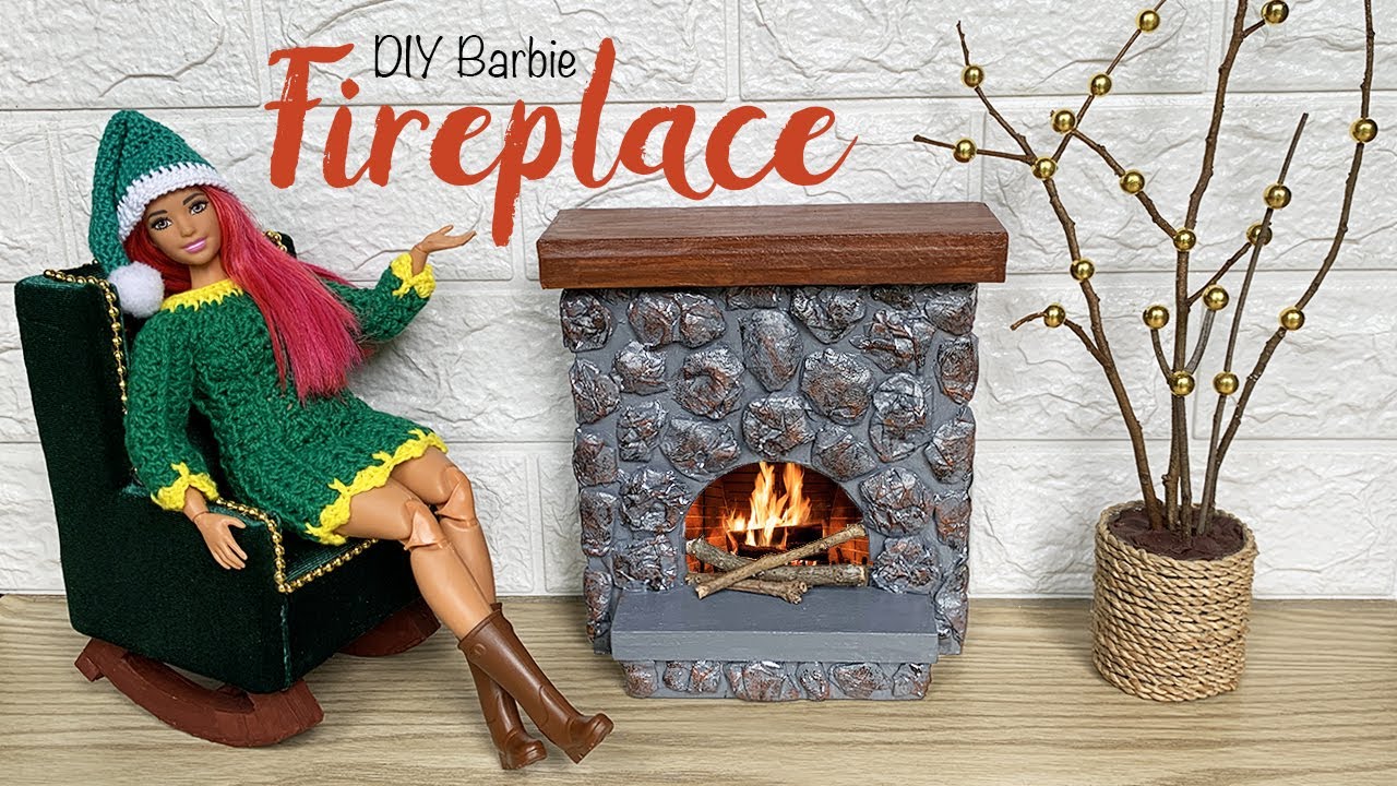 DIY Barbie Fireplace