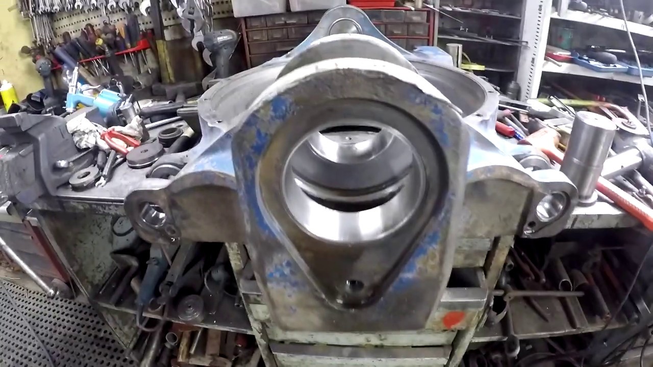 machining repair bushing for smp tiltrotator housing in 1k62 lathe