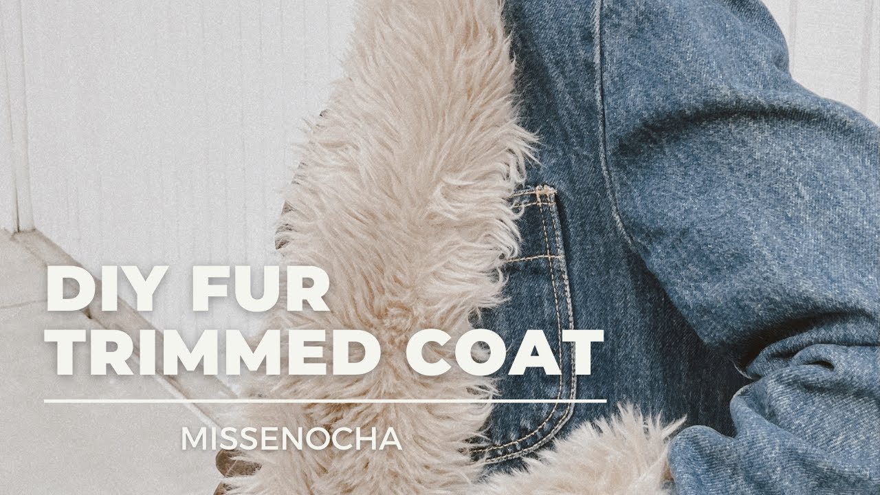 DIY Faux Fur Trimmed Jacket - No Sew! Easy Craft Ideas