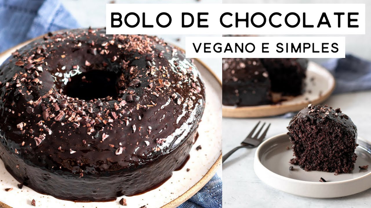BOLO DE CHOCOLATE VEGANO SIMPLES COM CALDA - gostoso, fofinho e fácil de fazer | PLANTTE