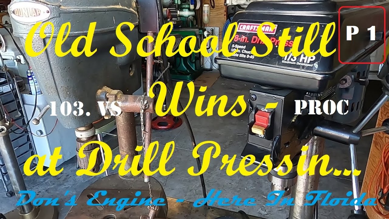 Antique 1950's Drill Press. 103. Dunlap/Craftsman/King Seeley. Back into service. Restore