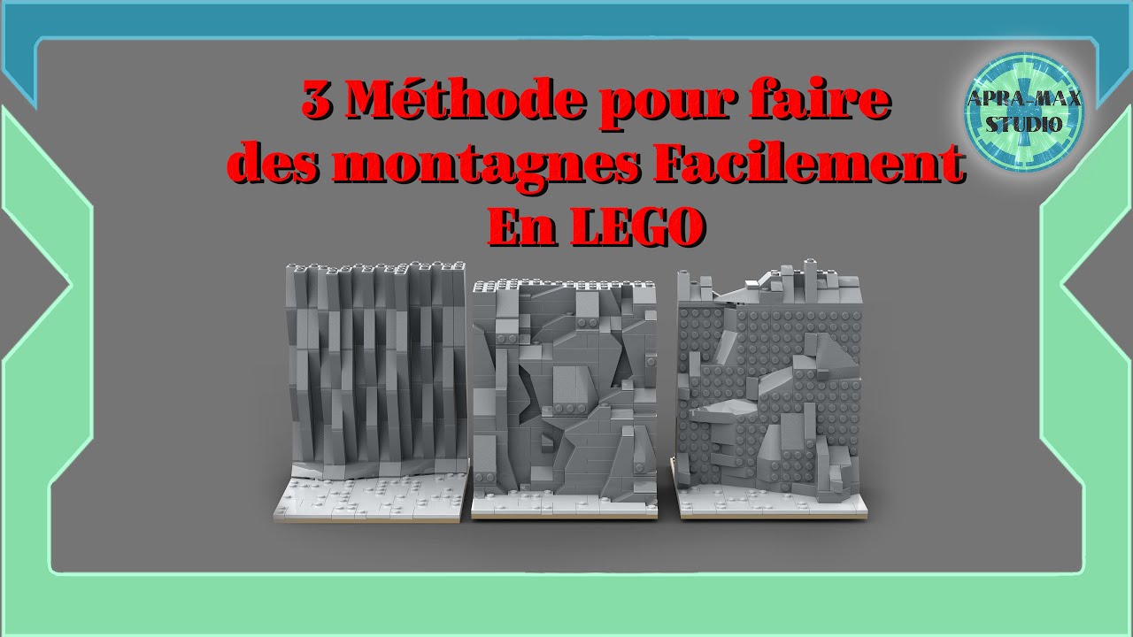 3 m&eacute;thodes pour faire des montagnes facilement en LEGO 🏔️ --- TUTO BUILD #3📐