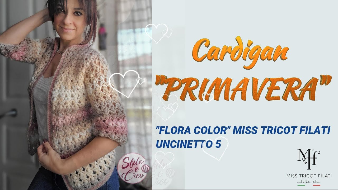Cardigan Primavera a uncinetto