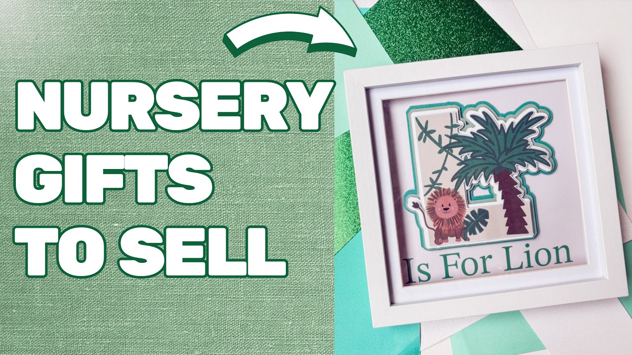Make a Jungle Nursery Shadow Box, Perfect For Gifts &  Craft Fairs|  FREE Alphabet & Number Files