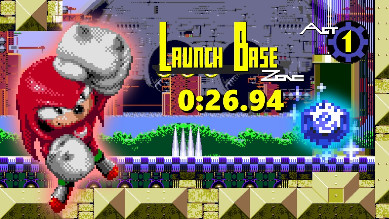 Sonic 3 A.I.R.: D.A. Garden Edition - Time Stone Trials | Launch Base 1 - 0:26.94 (Knuckles)