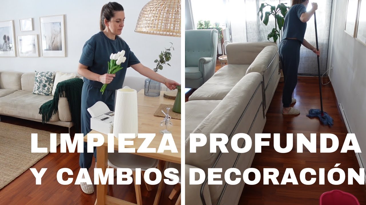 Rutina de LIMPIEZA ✨CAMBIOS DECORACIÓN SALÓN ✅ Limpia conmigo