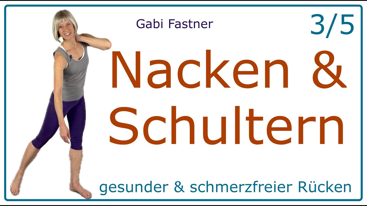 3/5 🎈15 min. Nacken und Schultern | schmerzfrei und entspannt, ohne Ger&auml;te, im Stehen