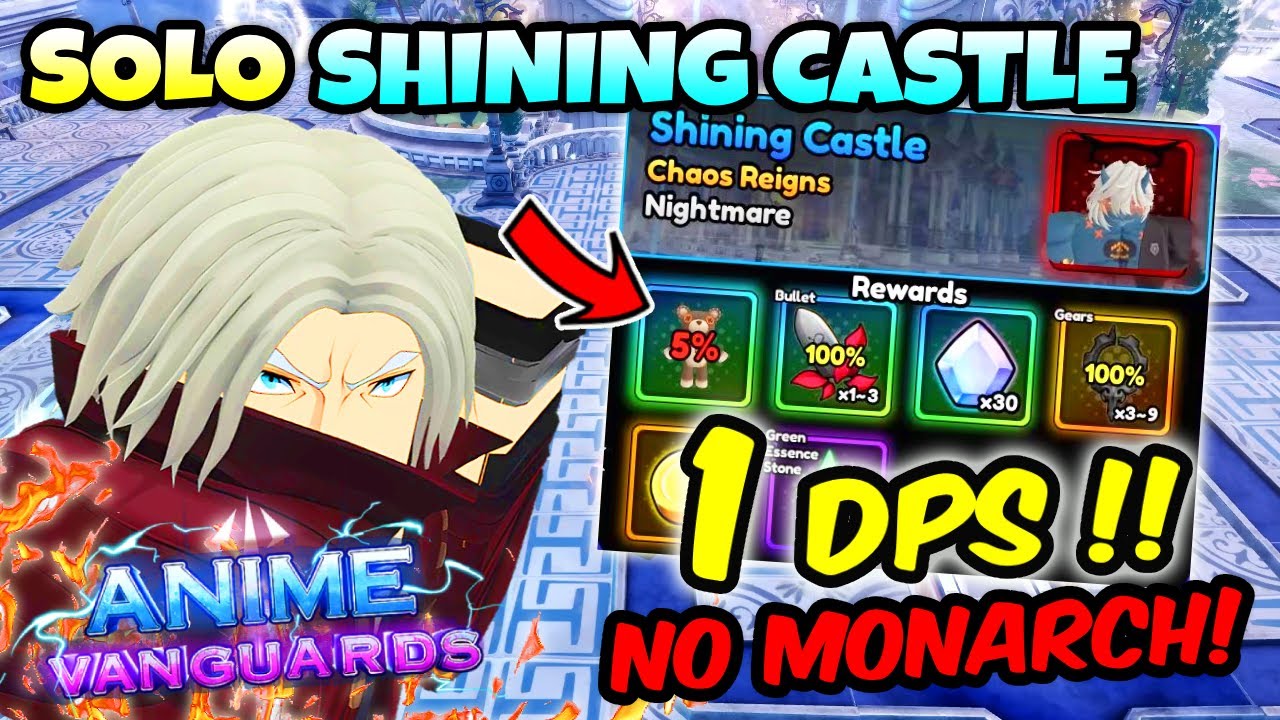 1 DPS! INSANE DANTE (Dawntay Jackpot) SOLO DESTROY Shining Castle Legend Stages in Anime Vanguards