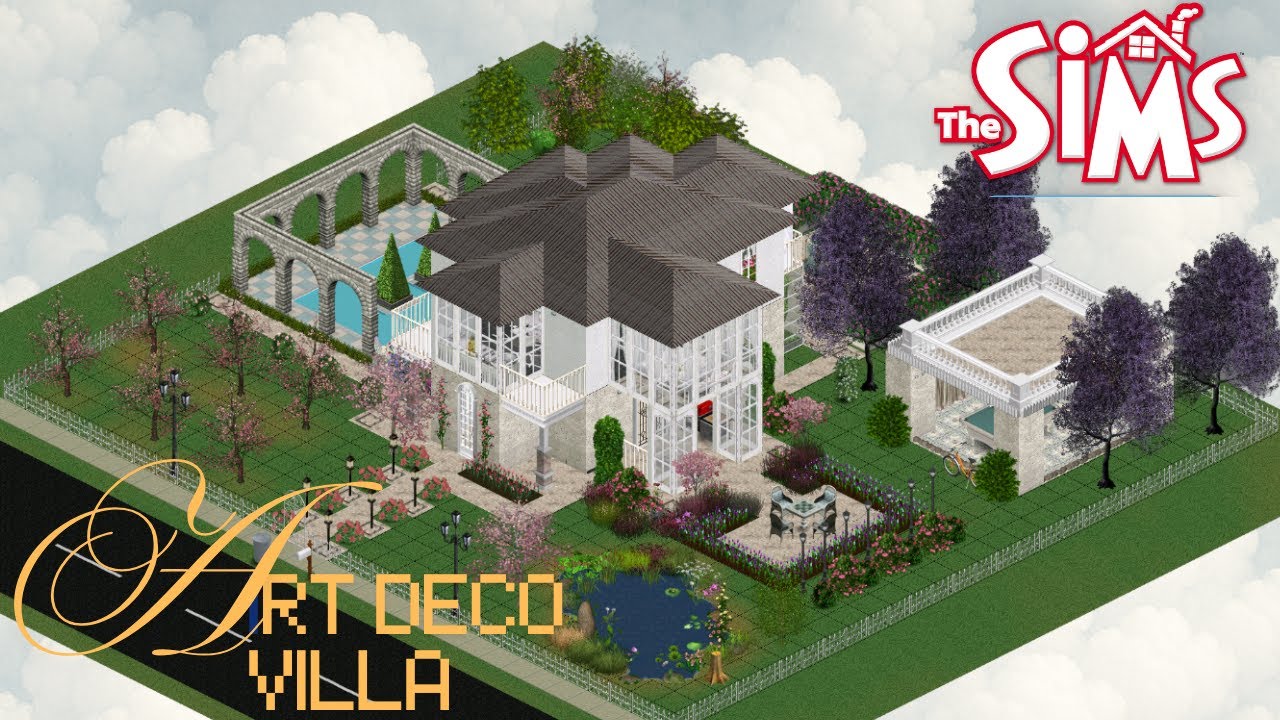 The Sims 1 | Art Deco Villa Speedbuild &ndash; Glamorous Luxury Mansion