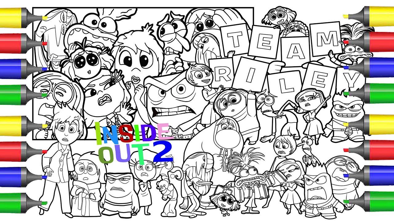 Inside Out 2 All Emotions Coloring Pages / 🎼NCS