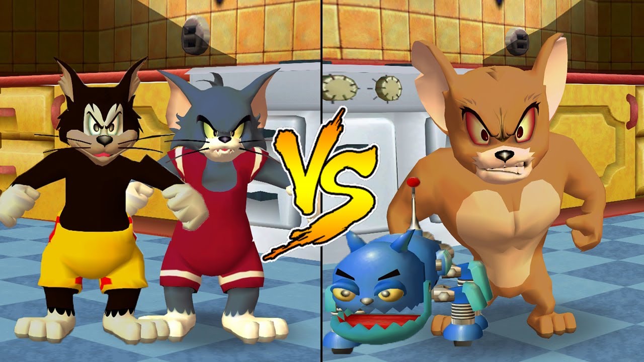 Tom and Jerry in War of the Whiskers Tom Vs Butch Vs Robot Cat Vs Monster Jerry (Master Difficulty)