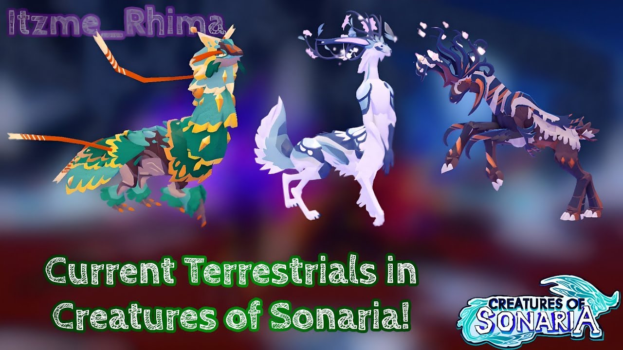 🍃Current Terrestrial Creatures! || 🍃Creatures of Sonaria (Roblox)