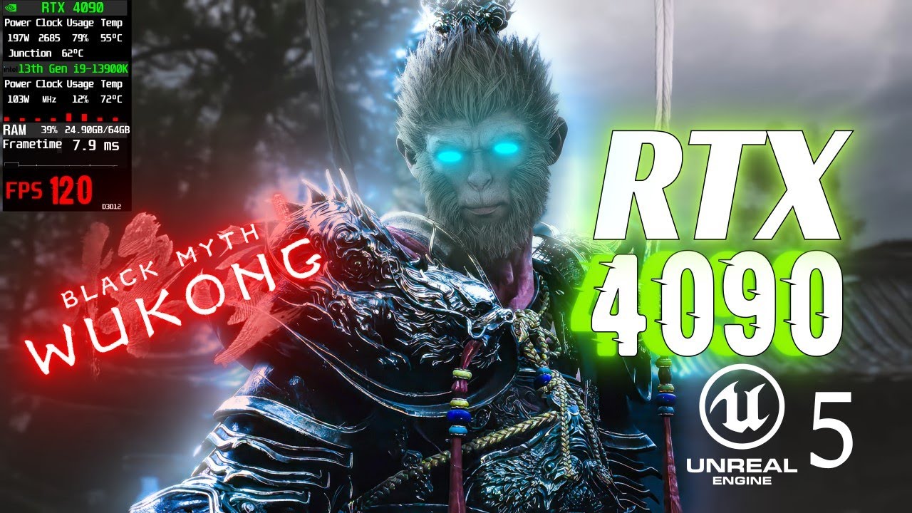 Black Myth: Wukong Benchmark  - RTX 4090 24GB - Max Settings 64GB RAM l 4K