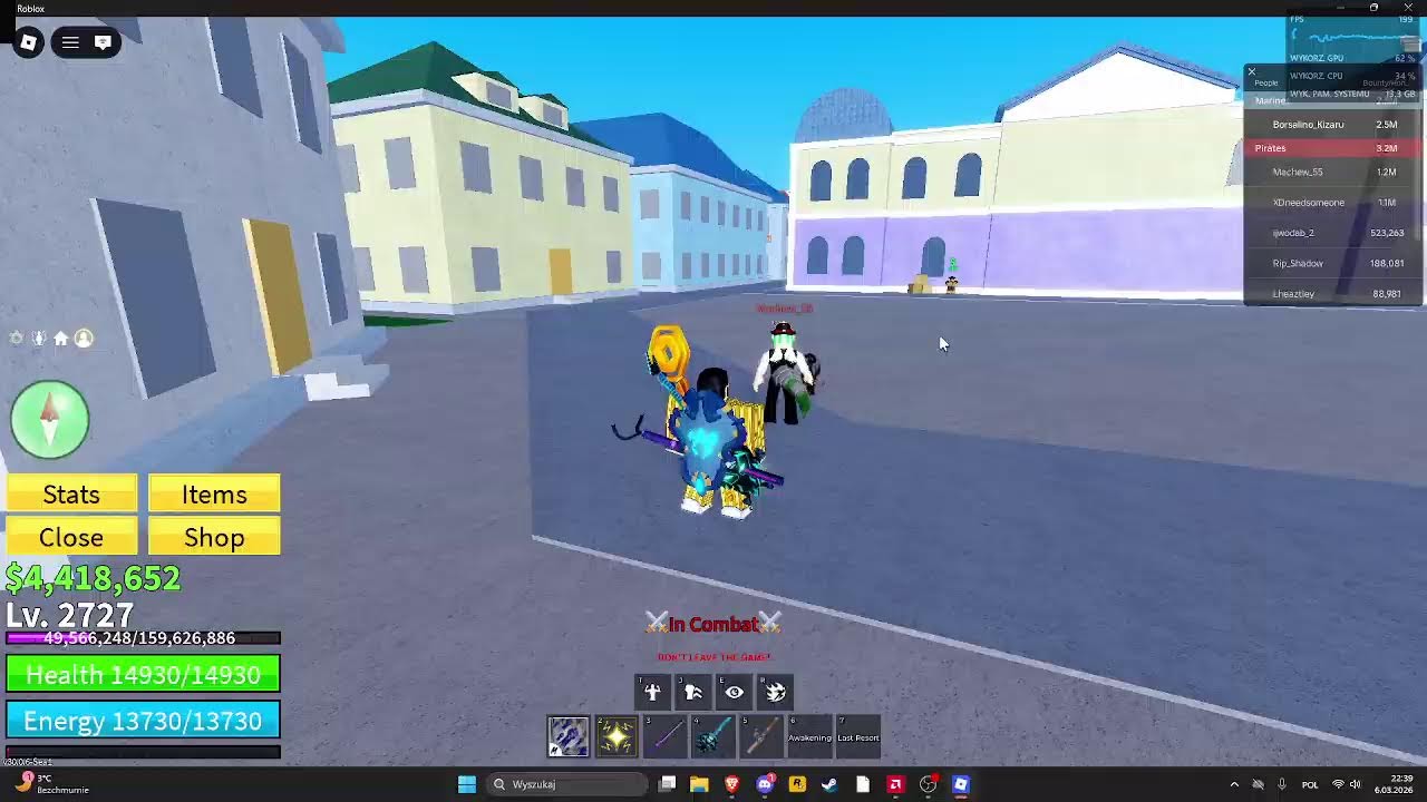Day nine of becoming the 1st sea admiral in blox fruits!