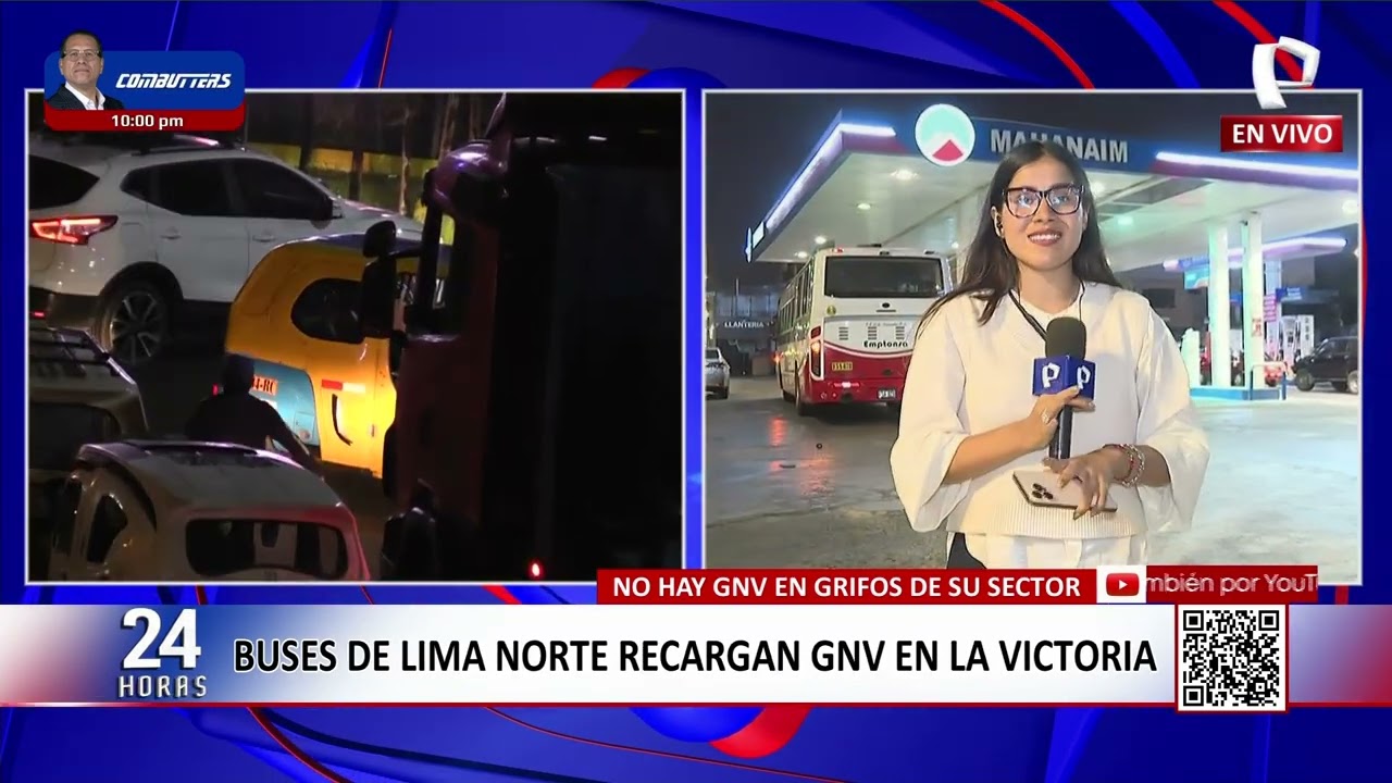 BUSES DE TRANSPORTE PÚBLICO HACEN LARGAS FILAS EN GRIFOS PARA ABASTECERSE