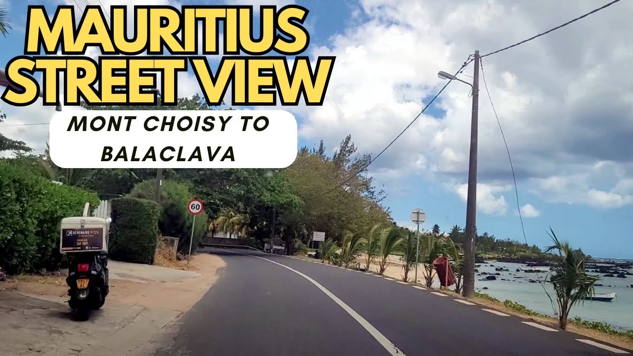 Mauritius street view - driving from Mont Choisy to Balaclava