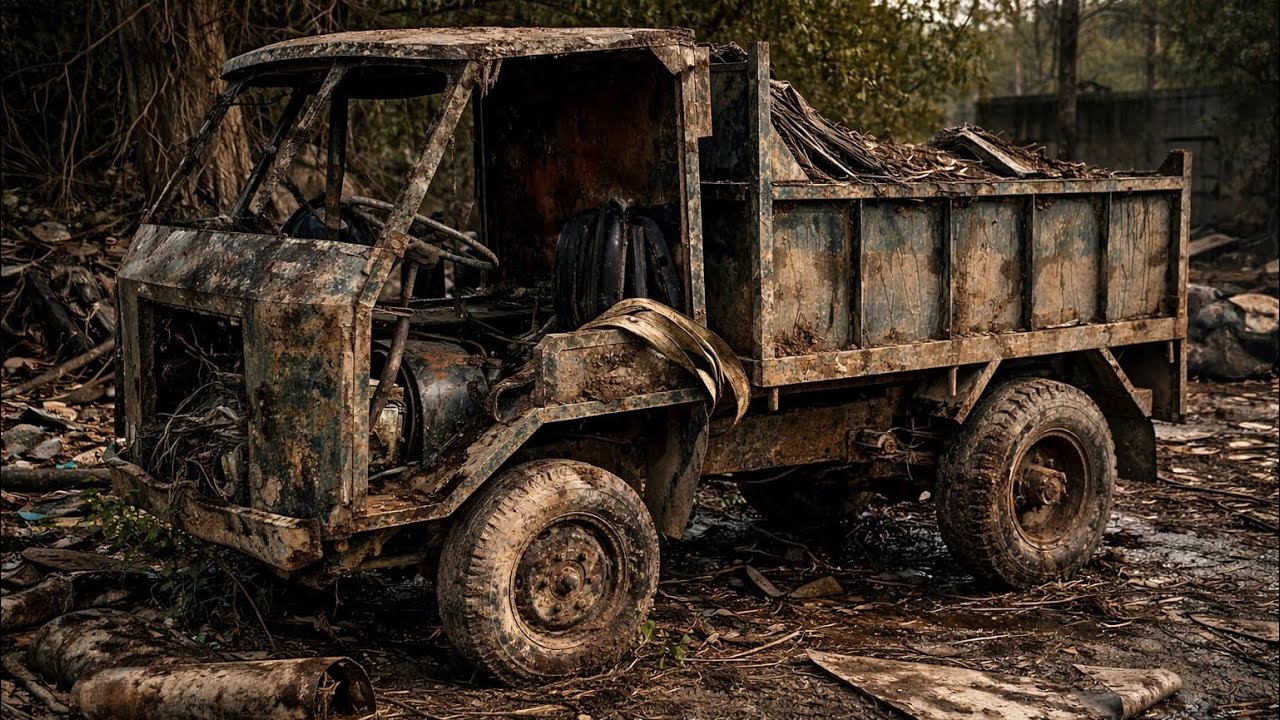 Horrific Accident // Restoring a Dump Truck Abandoned After a Decade of Accident