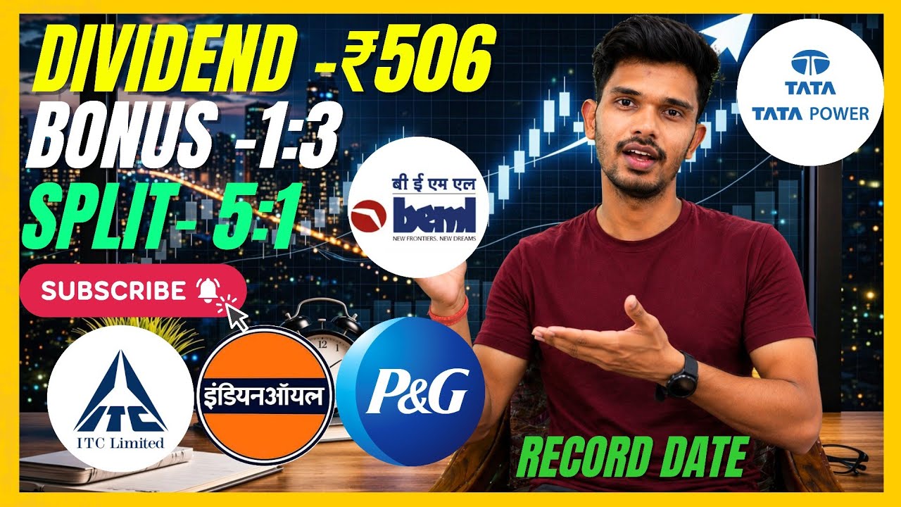 ITC | Indian Oil | P&G | Tata Power Stocks Declared BIG Dividend+Bonus+Split | Record Date