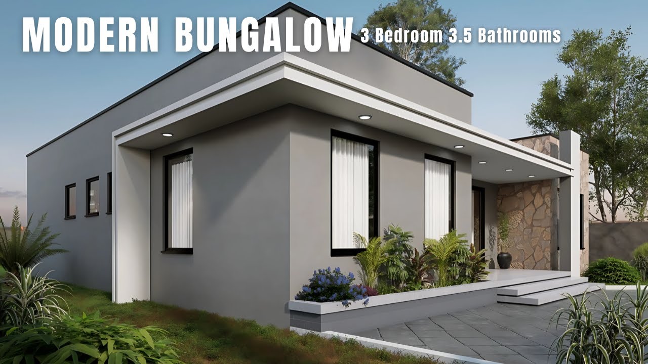 SMALL SIMPLE MODERN HOUSE DESIGN 3 Bedroom 3.5 Baths