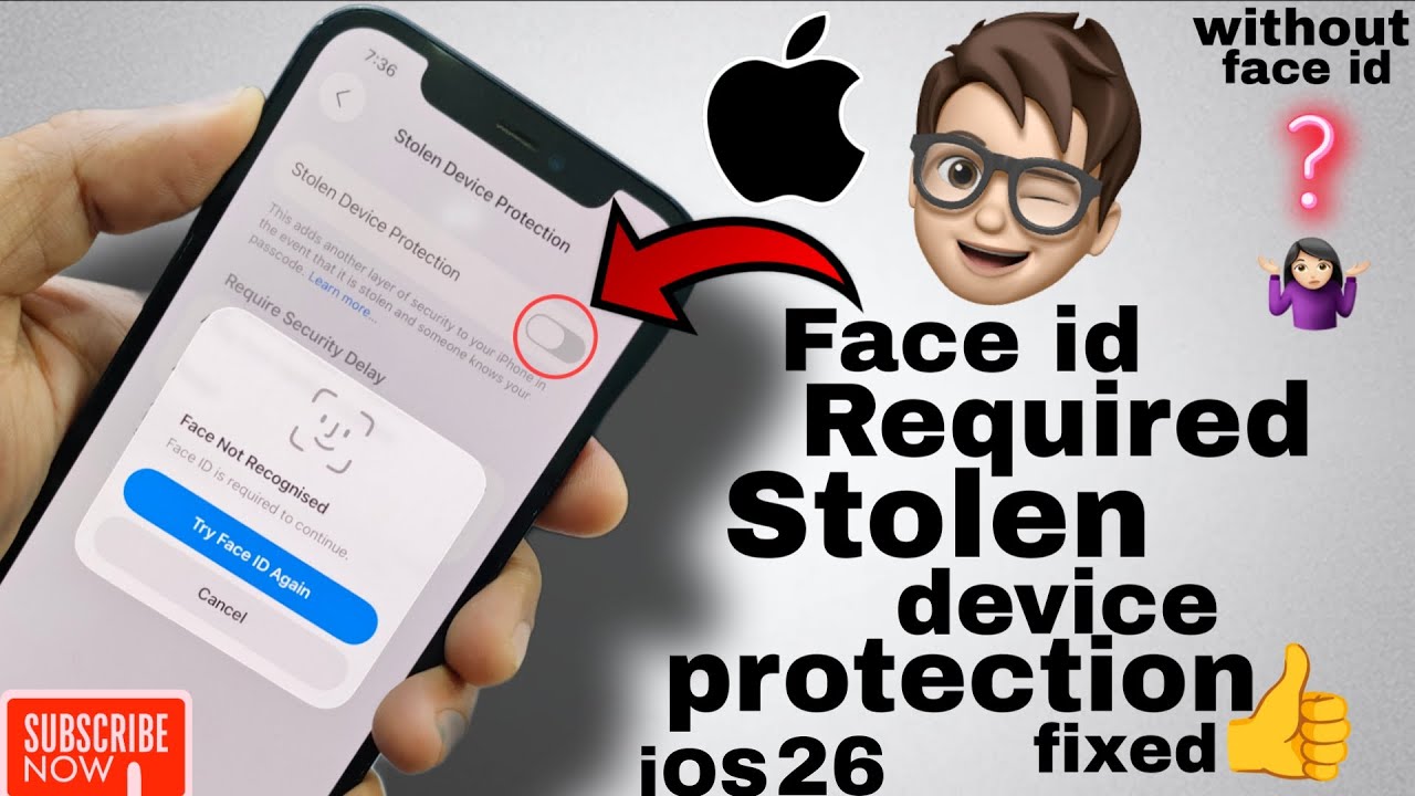 How To Fix Face id Required While Stolen Device Protection New Method 2025🙋Any porblam One Solution⭐