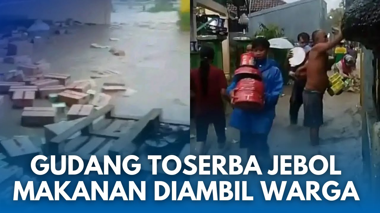 DETIK-DETIK BANJIR DAHSYAT! Gudang Logistik Surya Di Cirebon Jebol Diterjang Luapan Sungai Cipager