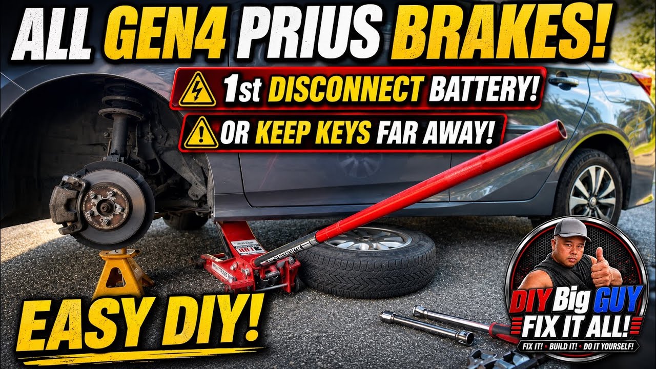 2017 Toyota Prius replacing FRONT and REAR brake pads, easy DIY Got 190K miles out of originals!
