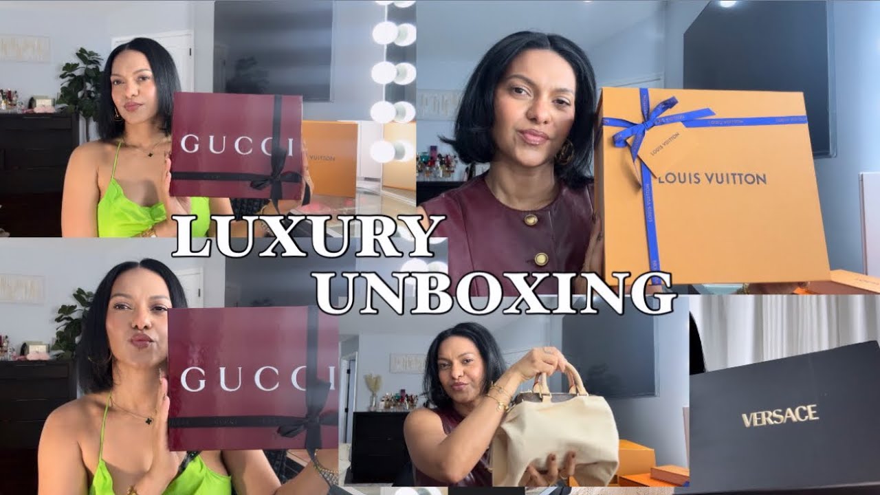 ✨LUXURY UNBOXING HAUL | LOUIS VUITTON SPEEDY 20 | GUCCI | VERSACE & HERMES | WEDE UNLIMITED ✨