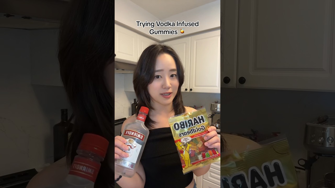 Trying Vodka Infused Gummies 🍹#fyp#vodka#gummies#drinks#recipe#tiktokrecipe#cocktails#cook#bake