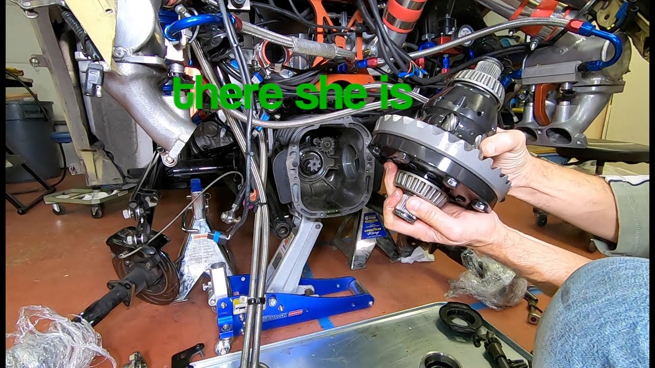 VW 091 bus transaxle, change diff to spool, in car. part 1