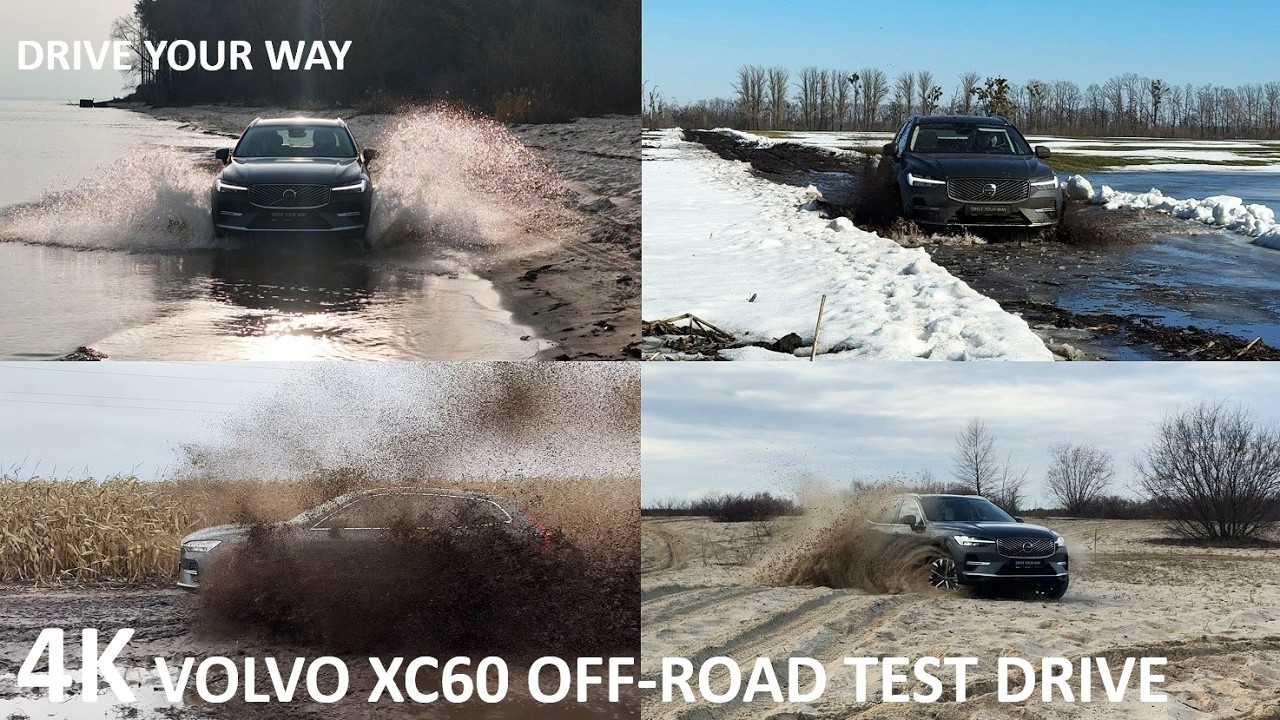 NEW VOLVO XC60 OFF ROAD TEST DRIVE - WATER, MUD, SAND // XC60 PHEV RECHARGE