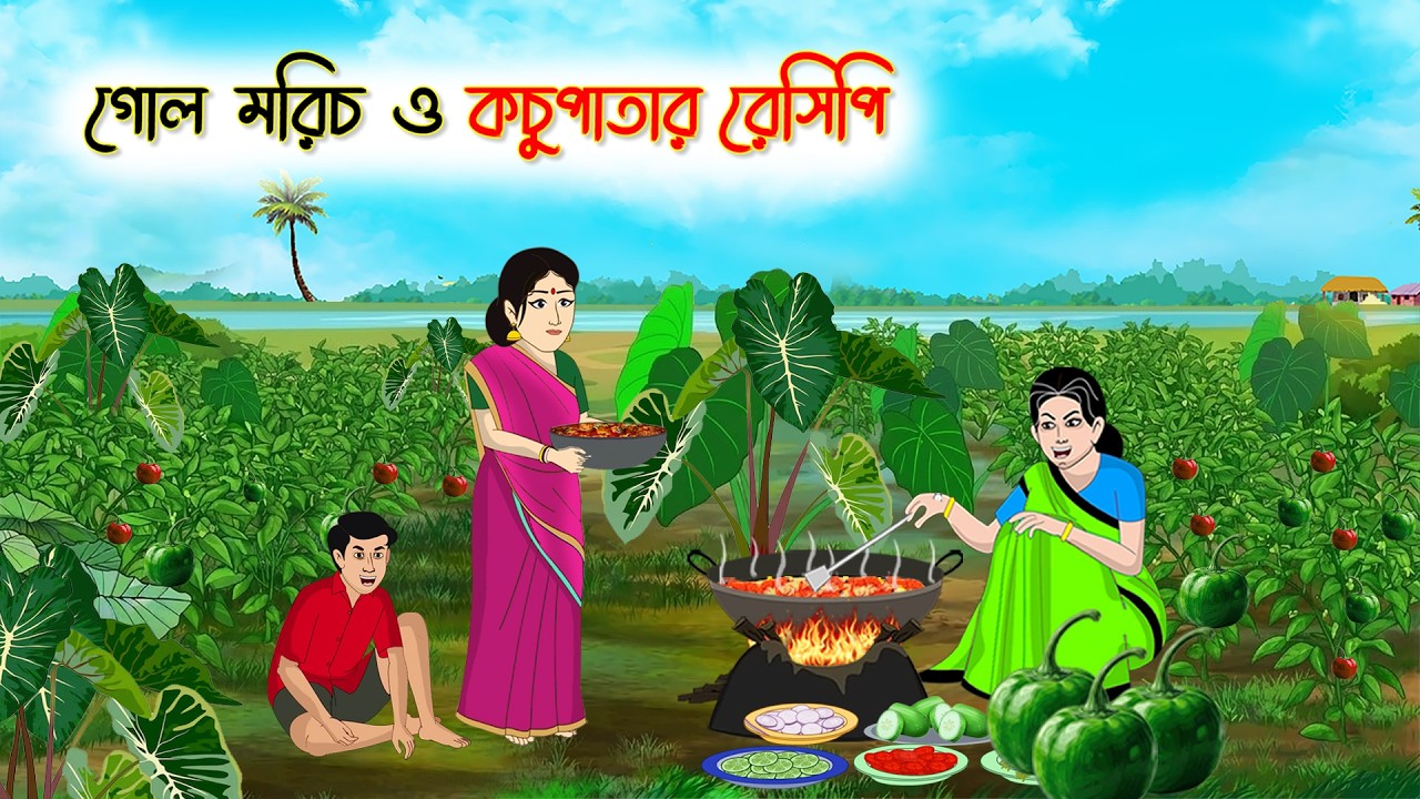 গোল মরিচ ও কচুপাতার রেসিপি | Bangla Moral Story | Bangla Cartoon | Rupkothar Golpo