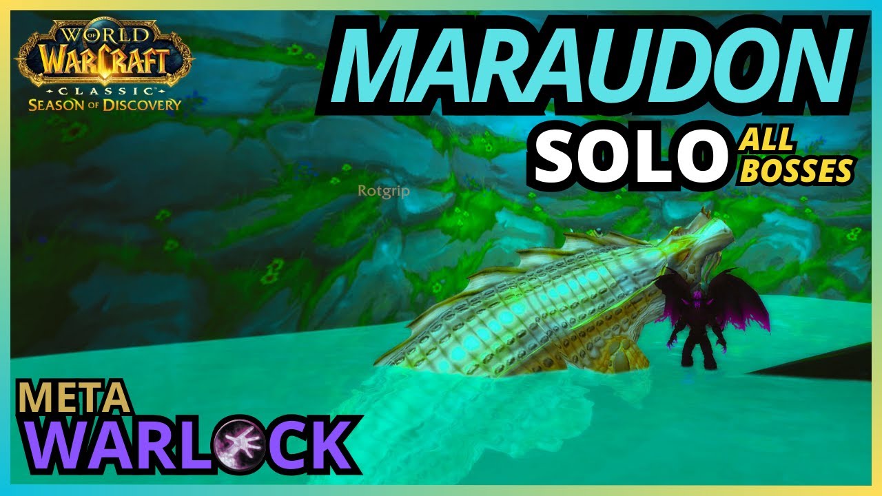 Solo Full Run Maraudon - All bosses - warlock lvl 50 - SoD P3