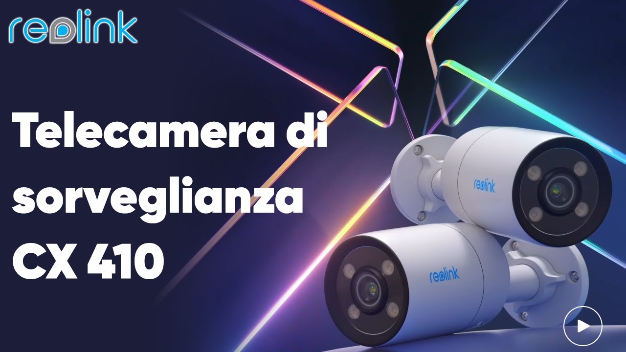 Telecamera 2k Reolink CX-410 4 Mpx Videosorveglianza Poe da esterno Sensore F1.0