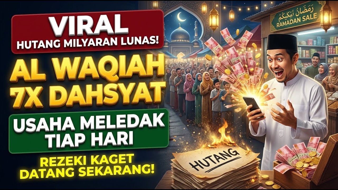 Surah Al Waqiah 7x Magnet Rezeki Besar Solusi Bebas Hutang Puasa