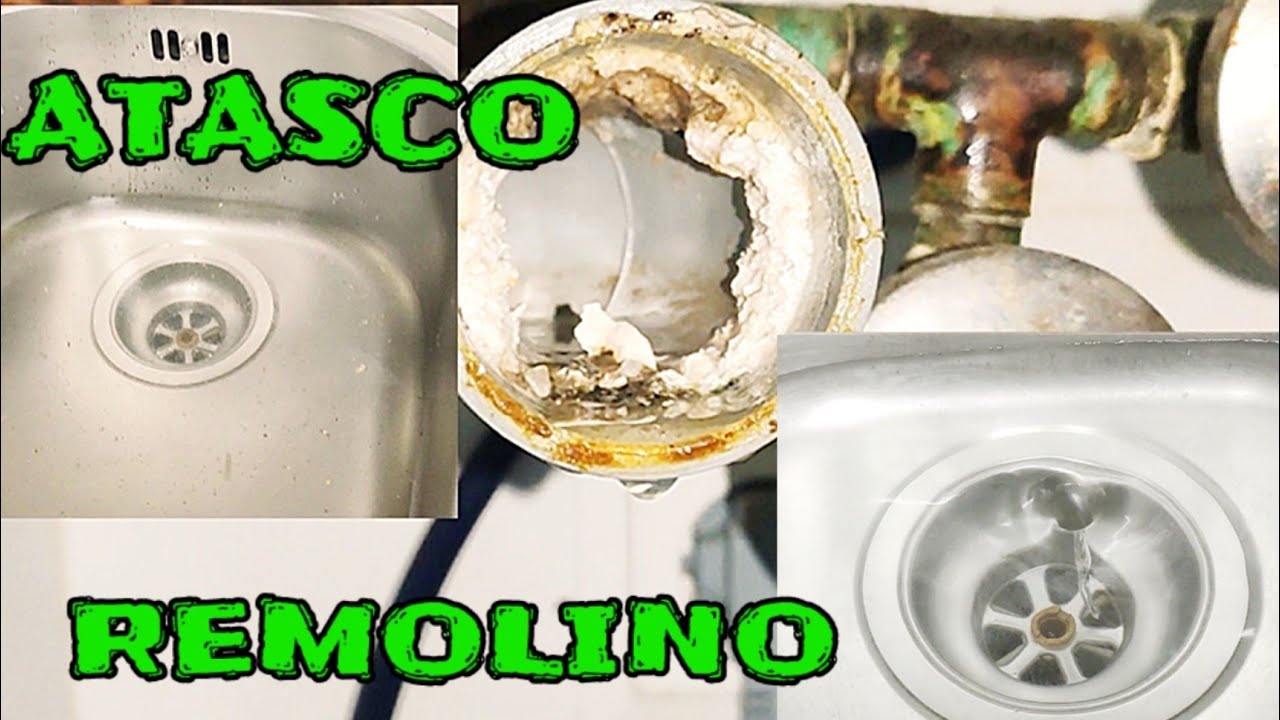 SOLUCIÓN de ATASCO en FREGADERO. De ATASCO a REMOLINO. #desatasco #sifones #desagüe #fontanería