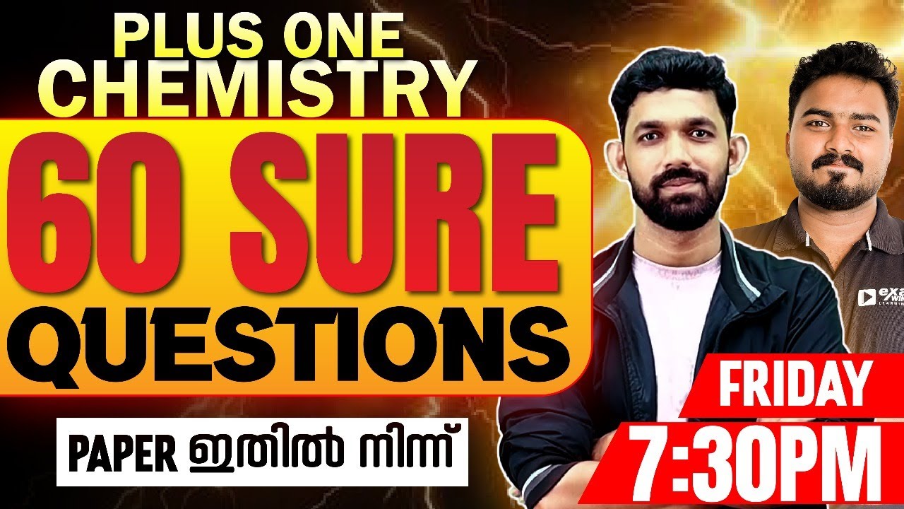 Plus One Chemistry Public Exam | 60 Sure Questions | Exam Winner