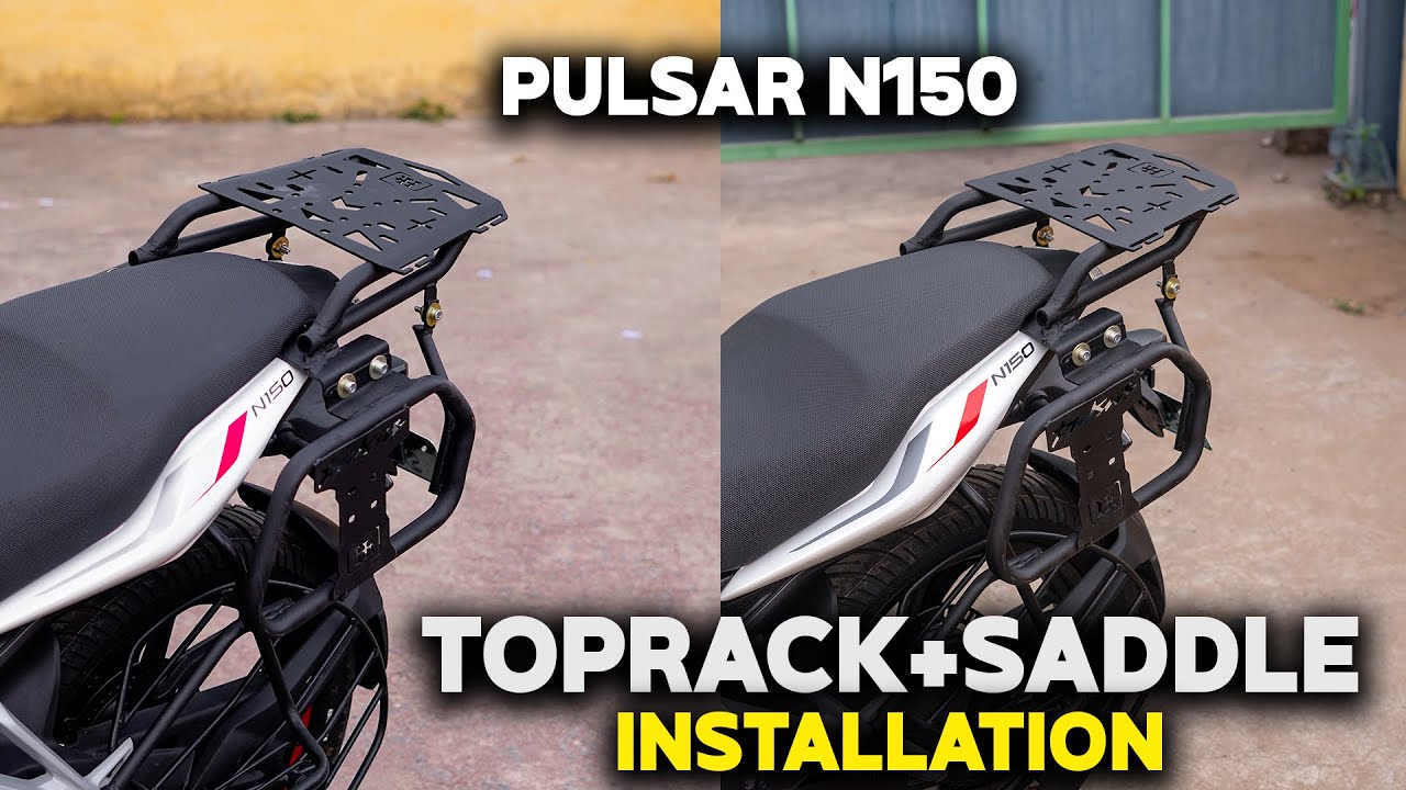 Pulsar N150 | Top Rack with Saddle Stay | Installation | HT Exhaust | Hi-Tech Engineering