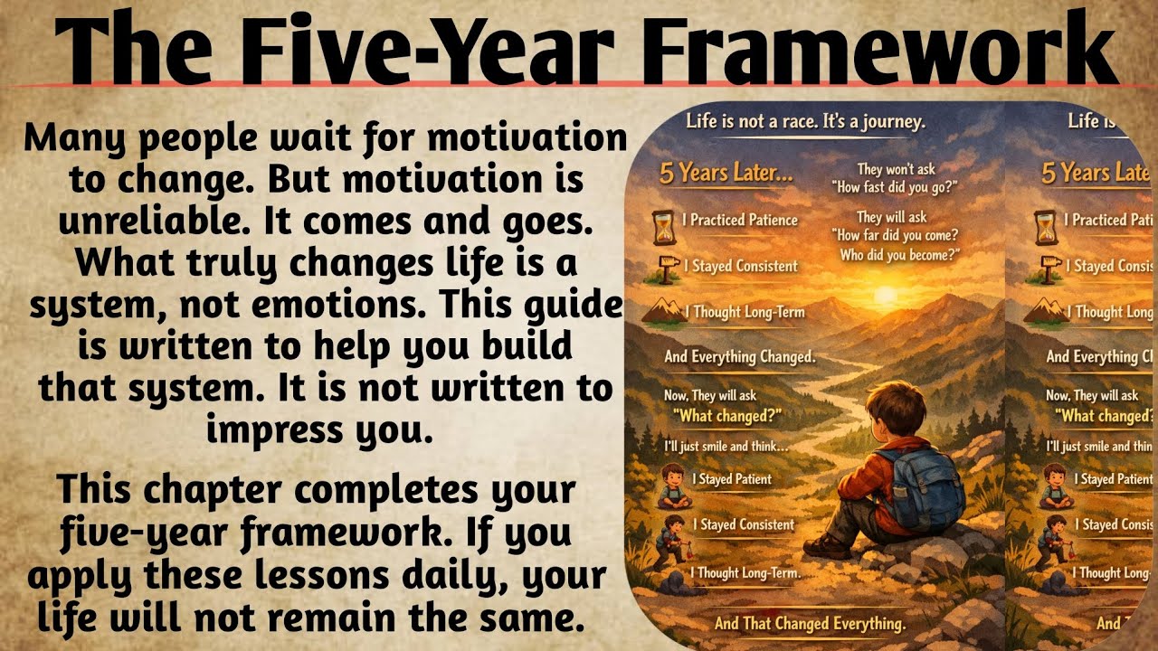 The Five-Year Framework  | Learn English|Improve Your English Fluency #englishfluency #englishvocab 