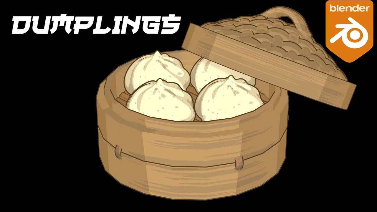 How to Make Stylized Dumplings in Blender 🥟| Blender 3D Tutorial