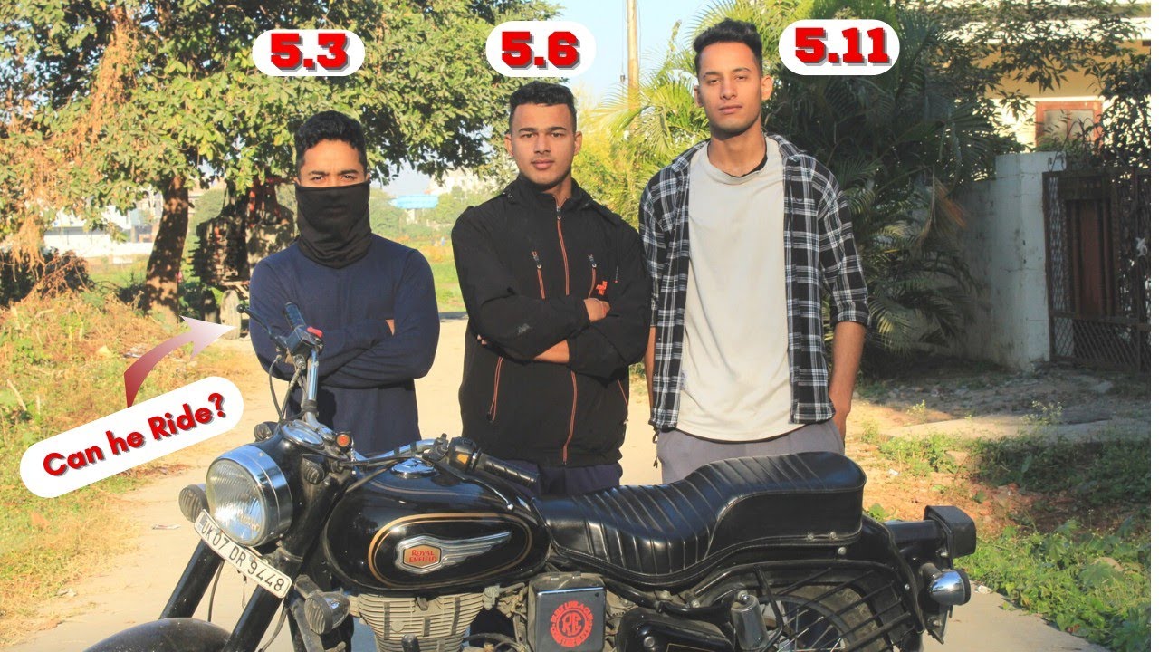 Royal Enfield Standard 350 Seat Height Test: 5.3 to 6 ft Comparision